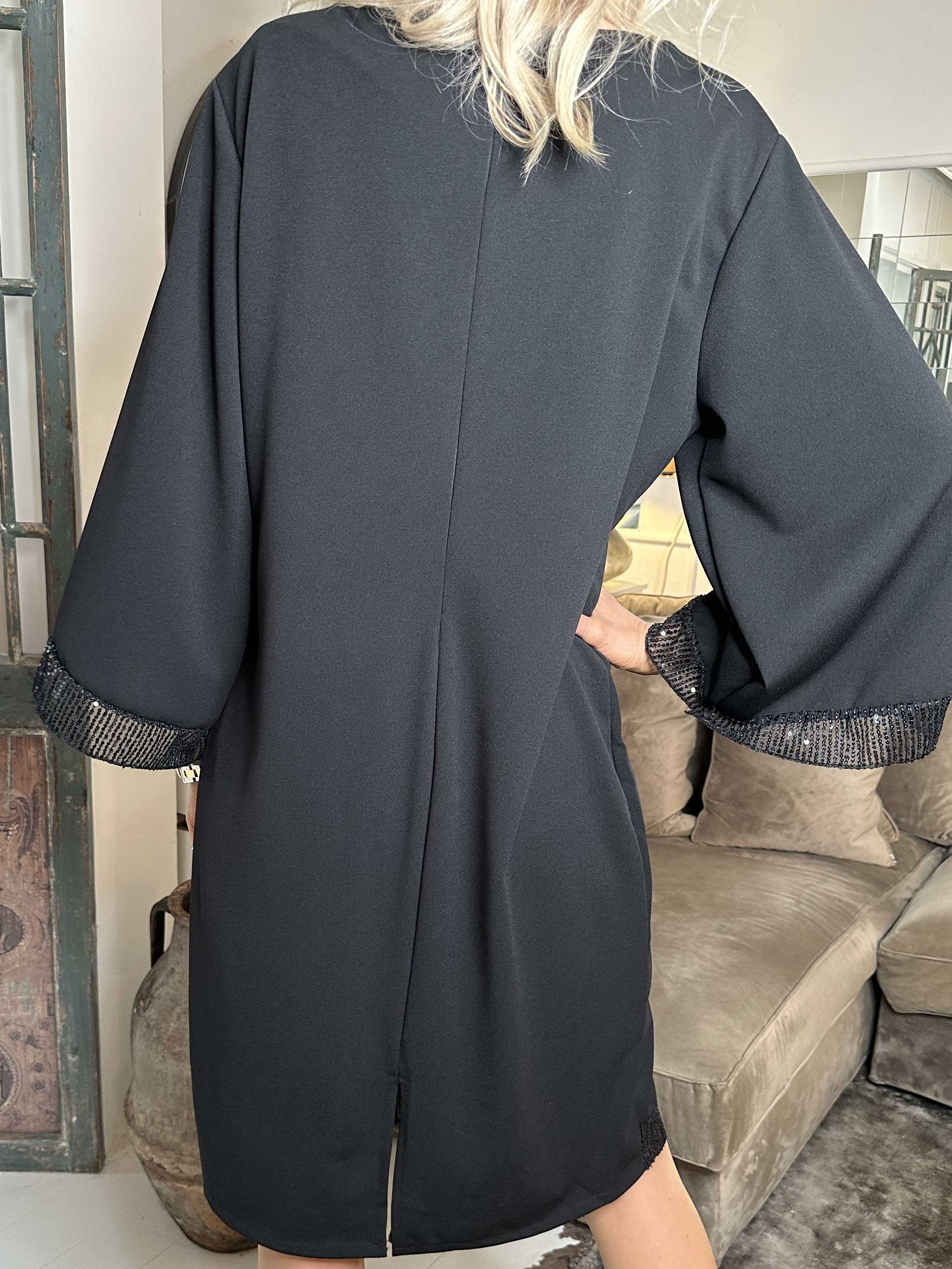 Lanza - Fin klänning detaljerad med paljettkanter